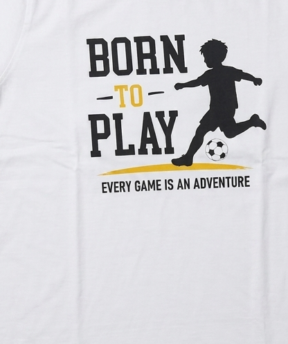 Born to Play Kids Soccer Graphic T-Shirt