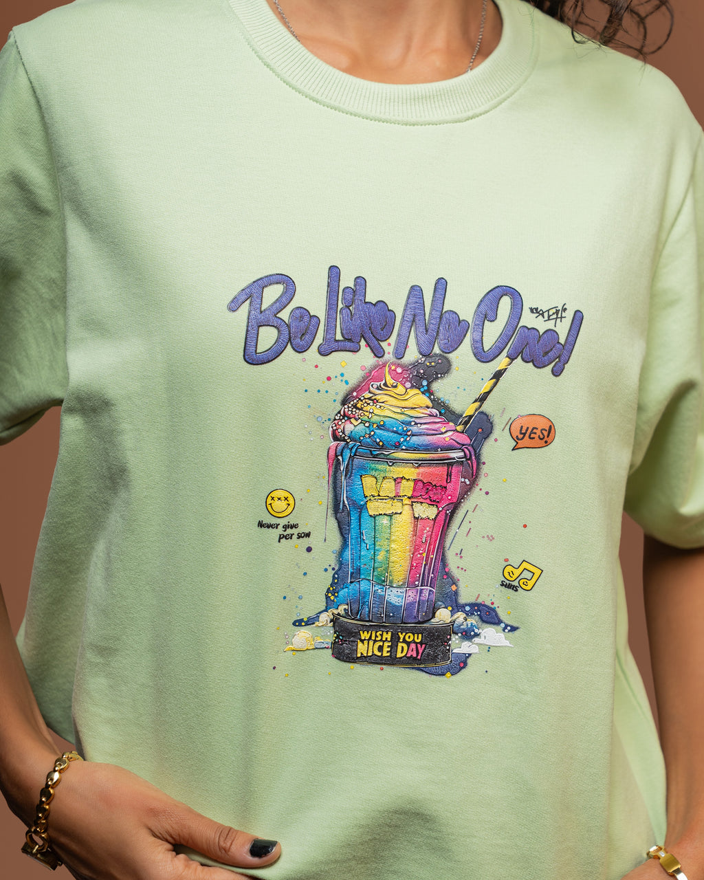 Dovekie Rainbow Shake Energy Graphic Tshirt