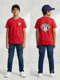 "Play Like a Hero" Soccer Graphic T-Shirt – Red